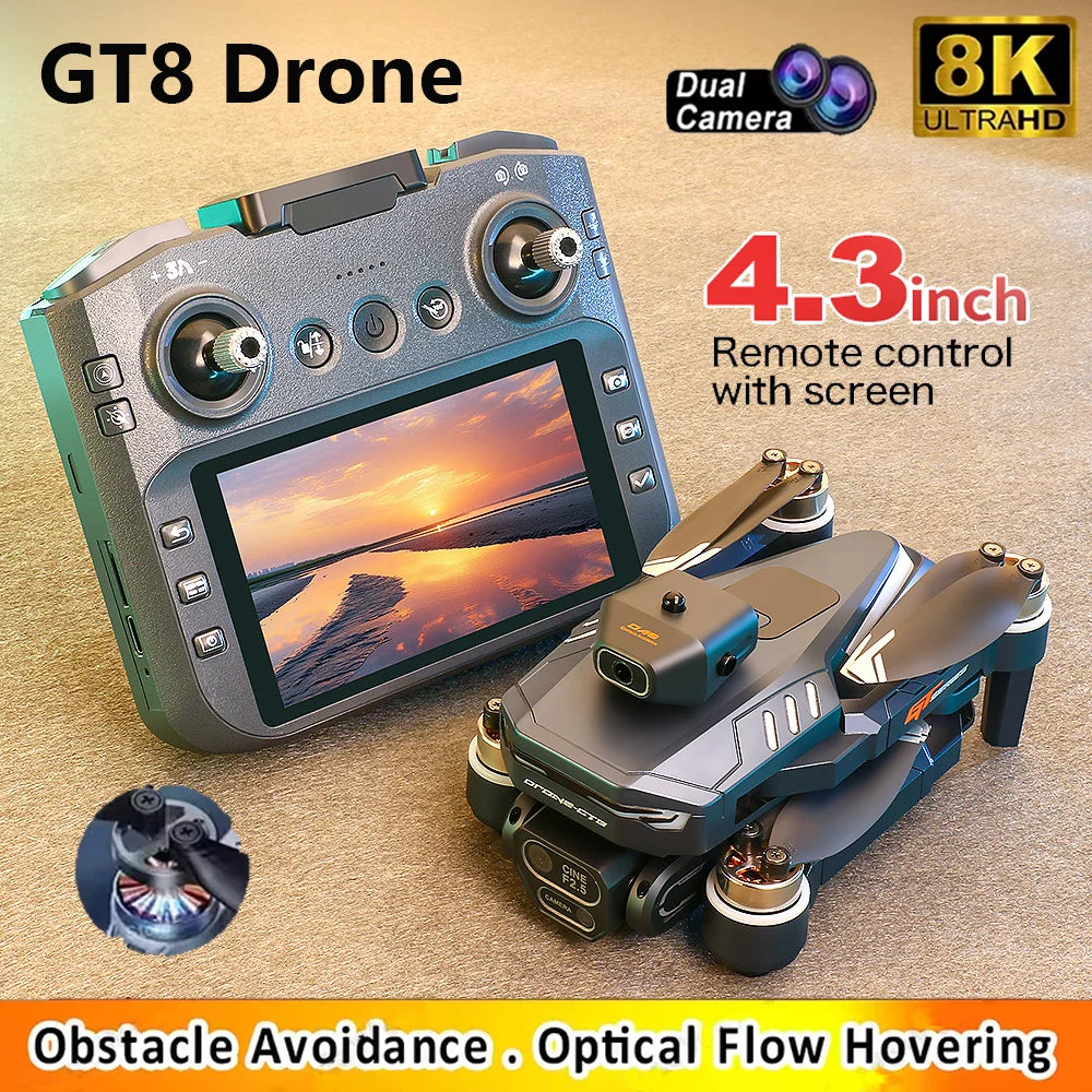 GT8 Pro RC Drone 2.4G 5G GPS Professional 8K HD Aerial Photography Remote Control Aircraft Dual Camera Quadcopter boy Toys Gifts