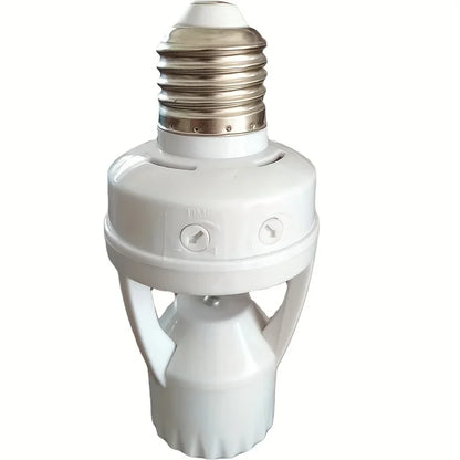 E27 Motion Sensor Light Socket PIR Induction Adjust Delay Time 85V-265V E27 Converter LED Lamp Base Smart Light Bulb Switch