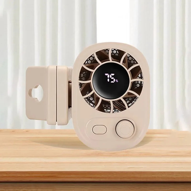 Hipacool Portable Car Clip Fan 360° Rotatable 100 Speed Wind 12V USB Rechargeable Electric Fan Low Noise Mini Fan Clamp Anywhere