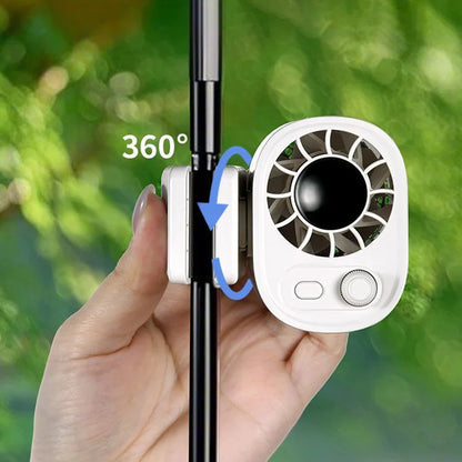 Hipacool Portable Car Clip Fan 360° Rotatable 100 Speed Wind 12V USB Rechargeable Electric Fan Low Noise Mini Fan Clamp Anywhere