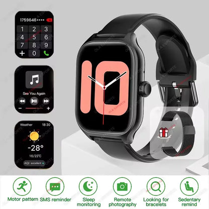 New Smart Watch 2.01 Inch HD Display Answer Make Call Message Preview Sport Modes DIY Dial Weather Forecast For Men Women