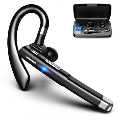 YYK520 Bluetooth Headset Noise Canceling Sports Earphone Waterproof Digital Display Headphones Single Ear Earbuds Over-Ear