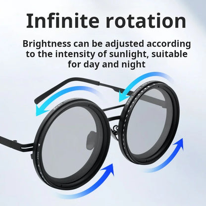 9-level ND2-400 adjustable dimming glasses fishing sunglasses UV anti UV polarized sunglasses ND filter With Glasse Case Set