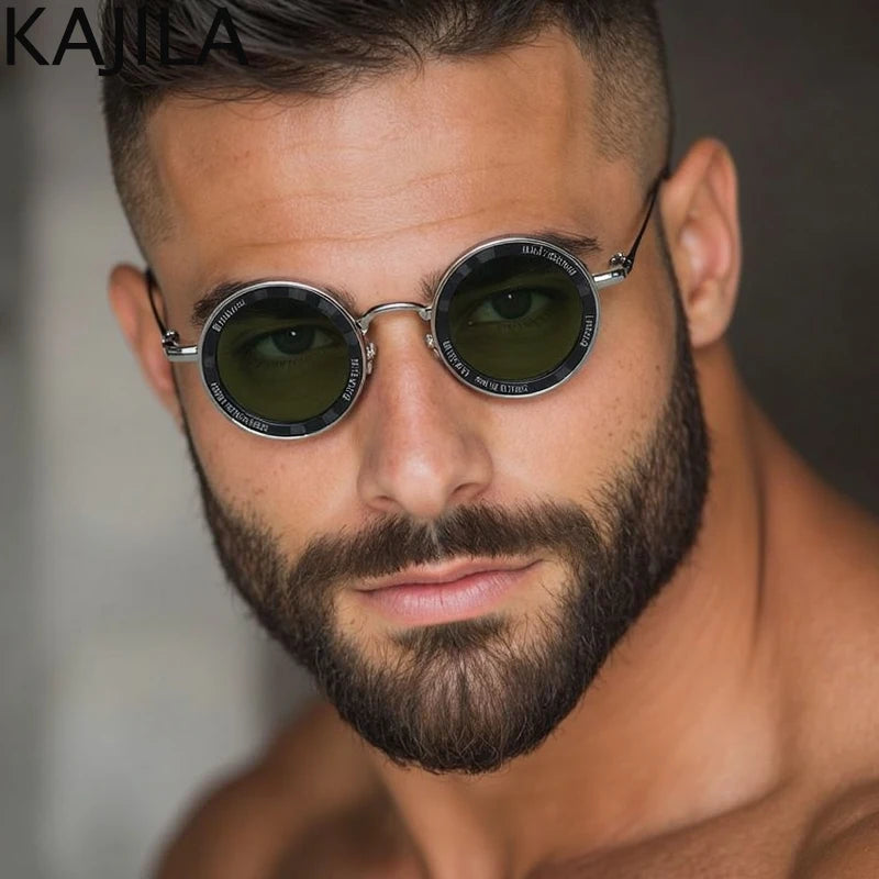 Small Frame Round Steampunk Sunglasses Men 2025 Luxury Brand Retro Punk Sun Glasses For Male Classic Driving Eyewear UV400