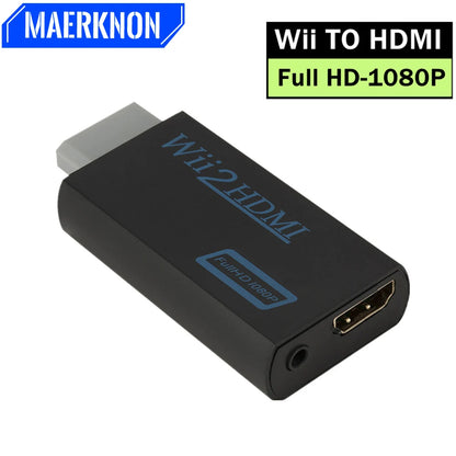 1080P Full HD Wii To HDMI-Compatible Converter Adapter 3.5mm Jack Audio Video Cable Adapter 720P For Laptop HDTV Monitor Display