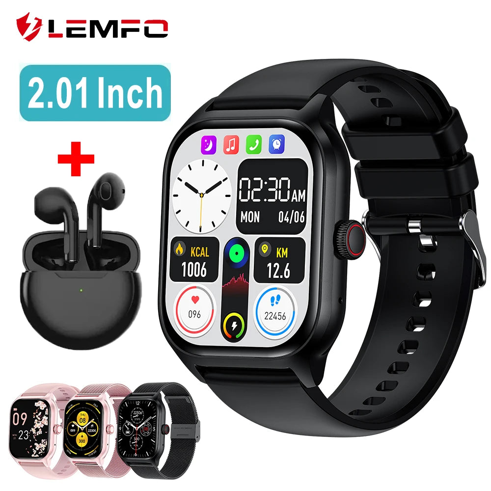 LEMFO LT10 Smart Watch 2024 Android Gift Bluetooth Call Smartwatch 2024 Touch Dial Music Fitness Tracker Sports Watches 