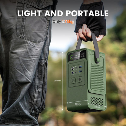 200W Power Bank 192Wh Lifepo4 Battery 60000mAh Solar Generator for Camping Portable Power Station