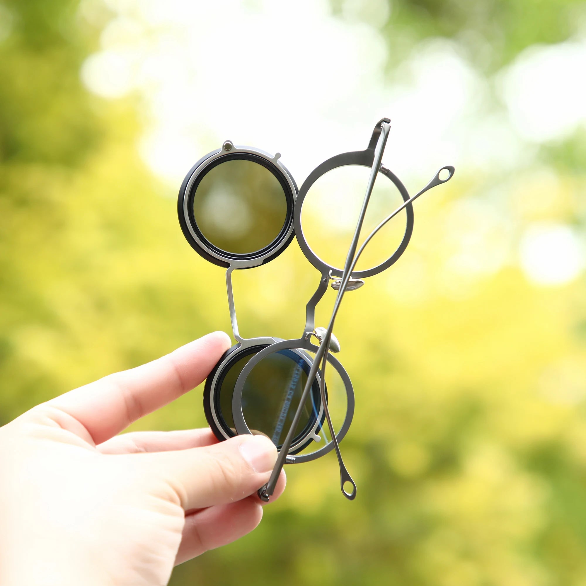 Customized  Magnetic Myopia  Clip on ND9 adjustable dimming sunglasses