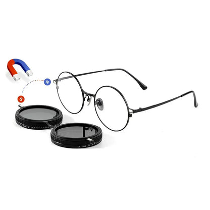 Customized  Magnetic Myopia  Clip on ND9 adjustable dimming sunglasses