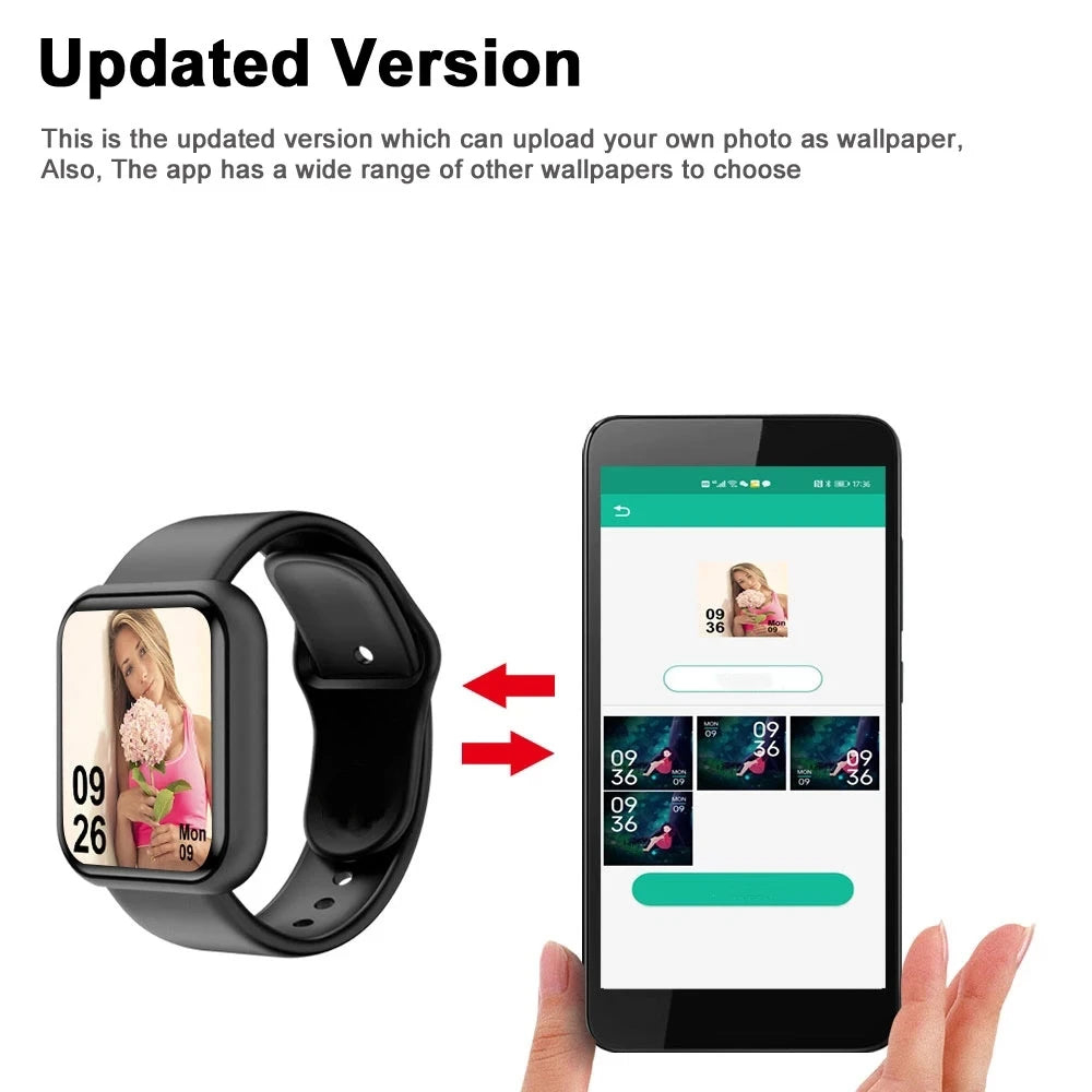 Smart Watches For Women Men Bluetooth Connect Phone Player Music Control Fitness Heart Rate Monitor Sport Bracelet Digital Y68