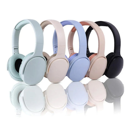 Fashionable Bluetooth wireless headphones, over-ear, deep bass, sports stereo, high fidelity, long battery life, universal