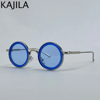 Small Frame Round Steampunk Sunglasses Men 2025 Luxury Brand Retro Punk Sun Glasses For Male Classic Driving Eyewear UV400