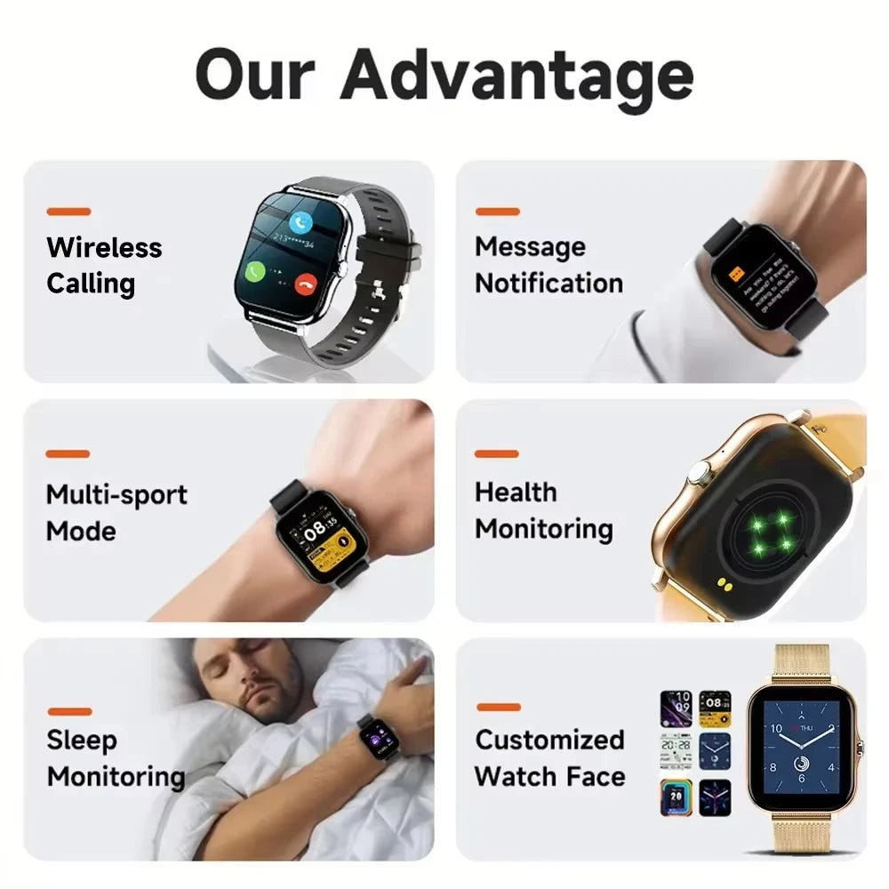 KESHUYOU 2025 New Bluetooth Answer Phone Smartwatch Bluetooth Talk Fitness Tracker Smartwatch For Men Women For Android IOS