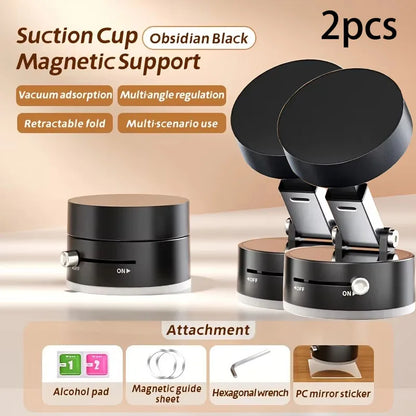 Suction Cup Magnetic Phone Holder Lazy Multi-functional Foldable Storage Holder Vacuum Suction Phone Holder
