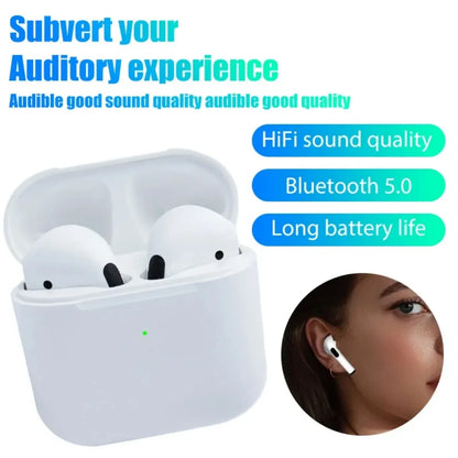 TWS Pro4 Bluetooth Earphones Wireless Headphones Mini Sports Headset Earbuds Music Earpieces For iPhone Xiaomi Huawei Redmi