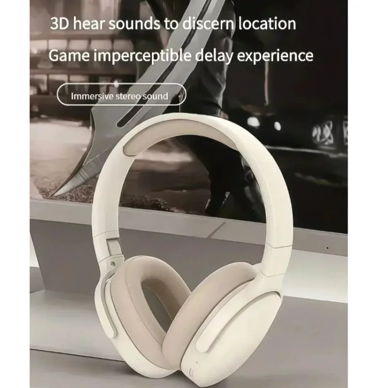 Fashionable Bluetooth wireless headphones, over-ear, deep bass, sports stereo, high fidelity, long battery life, universal