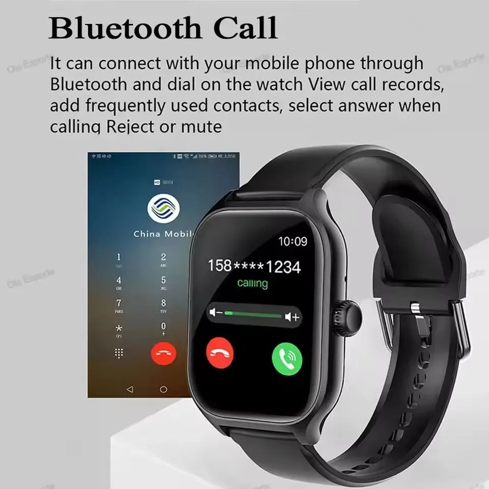 New Smart Watch 2.01 Inch HD Display Answer Make Call Message Preview Sport Modes DIY Dial Weather Forecast For Men Women