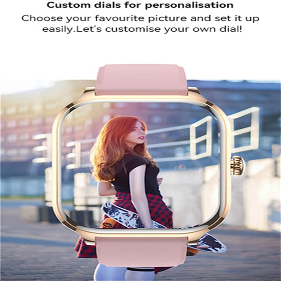 H9 Smartwatch Dial Answer Calls Calorie Tracking Heart Rate Monitoring Music Playback Bluetooth Men Smart Watch Woman Step Count