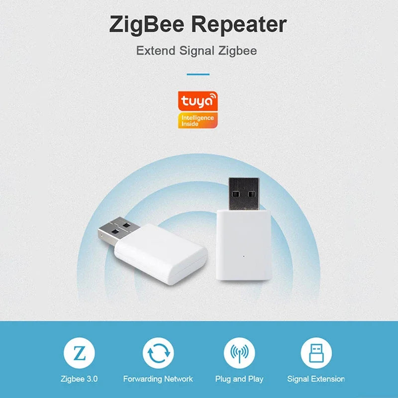 Tuya ZigBee 3.0 Signal Repeater USB Extender Signal Amplifier for Smart Life ZigBee2MQTT Gateway Hub Mesh Home Assistant Devices