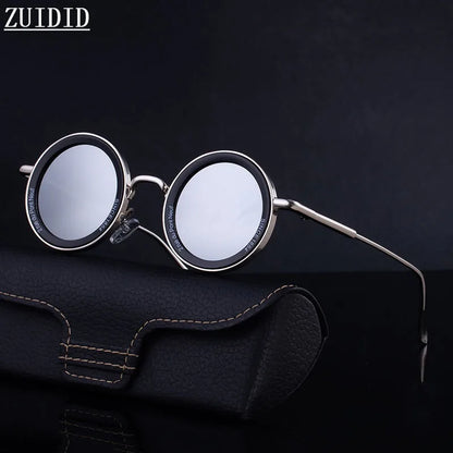 Round Steampunk Sunglass Men Vintage Punk Sunglasses Women Trendy Retro Fashion Glasses Gafas De Sol Hombre Lunette Soleil Femme