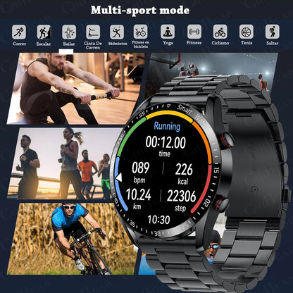 2025 New Voice Call Smart Watch Men GT Series 1.53 inch AMOLED Screen Sports Watch ECG+PPG Health Smartwatch For Android IOS