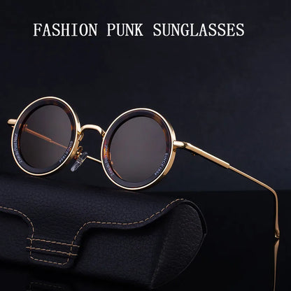 Round Steampunk Sunglass Men Vintage Punk Sunglasses Women Trendy Retro Fashion Glasses Gafas De Sol Hombre Lunette Soleil Femme