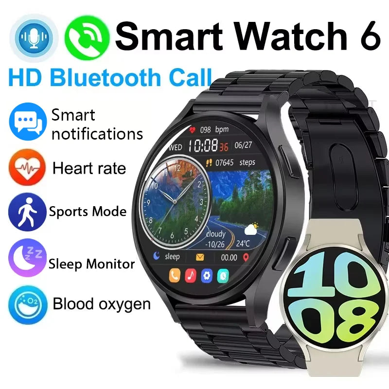 KESHUYOU New Smart Watch 6 Bluetooth Call Sports Health Monitoring Men Women Smart Watch Gift For Android IOS