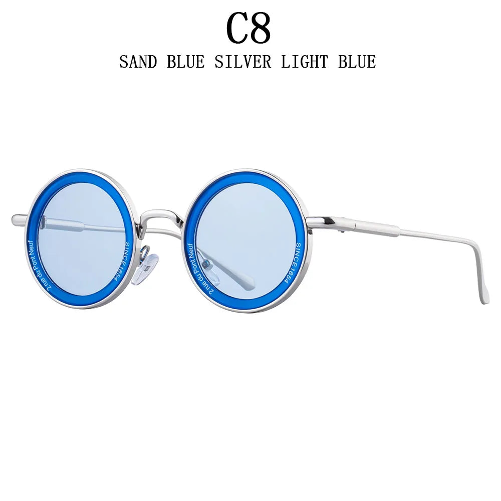 Round Steampunk Sunglass Men Vintage Punk Sunglasses Women Trendy Retro Fashion Glasses Gafas De Sol Hombre Lunette Soleil Femme