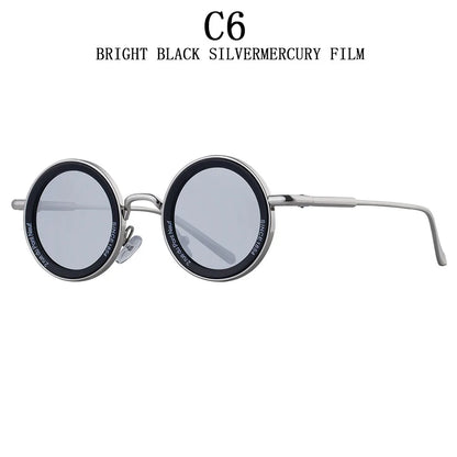 Round Steampunk Sunglass Men Vintage Punk Sunglasses Women Trendy Retro Fashion Glasses Gafas De Sol Hombre Lunette Soleil Femme