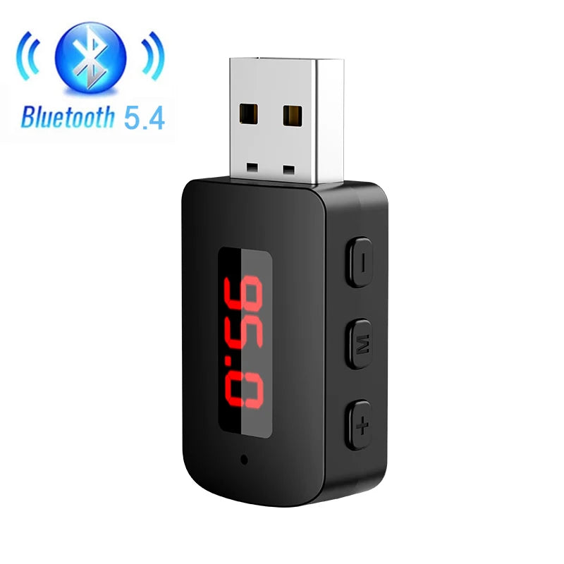 Bluetooth 5.4 Car Transmitter Receiver Handsfree Call Car Kit Mini USB Power Auto Wireless Audio Adapter For Fm Radio