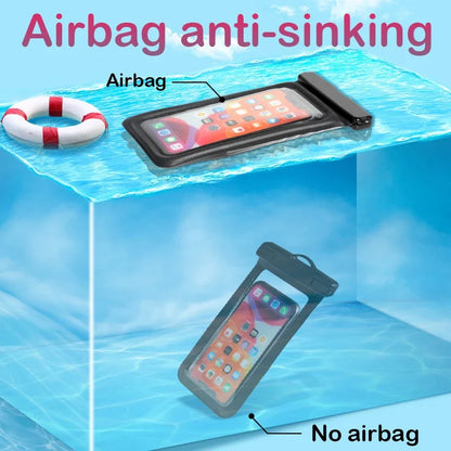 Floating Airbag Waterproof Swim Bag Phone Case For iPhone 11 12 13 14Pro Max Samsung S23 S22 Xiaomi 13 Huawei P30 20 Lite Cover