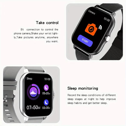 LAXASFIT 2025 New Smart Watch Bluetooth Talk Full Touch Screen Heart Rate Monitor Sports Fitness Smart Watch Men Women Gift