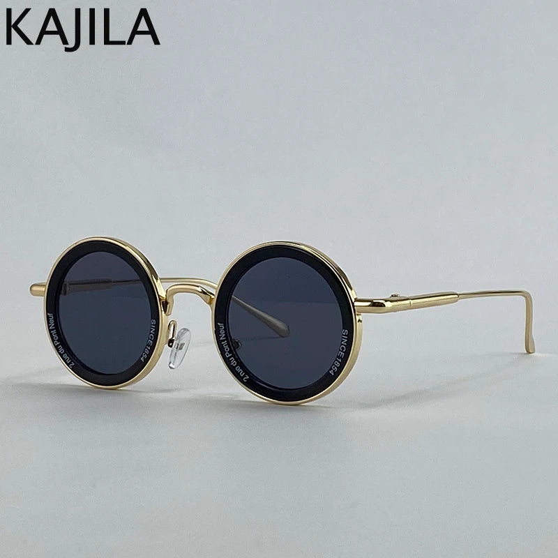 Small Frame Round Steampunk Sunglasses Men 2025 Luxury Brand Retro Punk Sun Glasses For Male Classic Driving Eyewear UV400