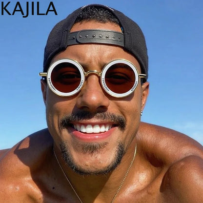 Small Frame Round Steampunk Sunglasses Men 2025 Luxury Brand Retro Punk Sun Glasses For Male Classic Driving Eyewear UV400