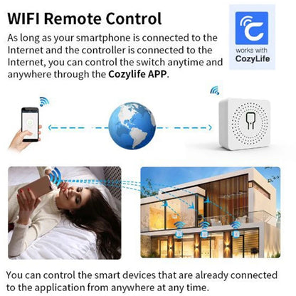 Wifi Smart Switch DIY Light Mini Switches 2 Way Control Wireless Smart Home Breaker With Alexa Google Home