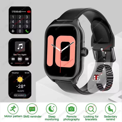 New Smart Watch 2.01 Inch HD Display Answer Make Call Message Preview Sport Modes DIY Dial Weather Forecast For Men Women