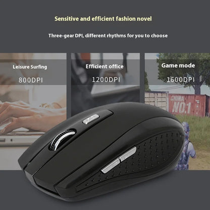 Wireless Mouse 2.4G Portable Mobile Optical Office Mouse Adjustable DPI Levels for Notebook PC Laptop MacBook