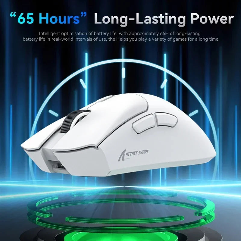 Attack Shark 18000dpi Bluetooth Mouse, 1000Hz,PAW3311,Tri-mode Connection, R1 Macro Gaming Mouse