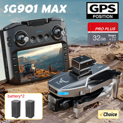 Mini Drone Professional GPS HD Camera Drones 5G WIFI FPV Video 4k UAV 4.5 inch large screen remote control RC Dron SG109 PRO MAX