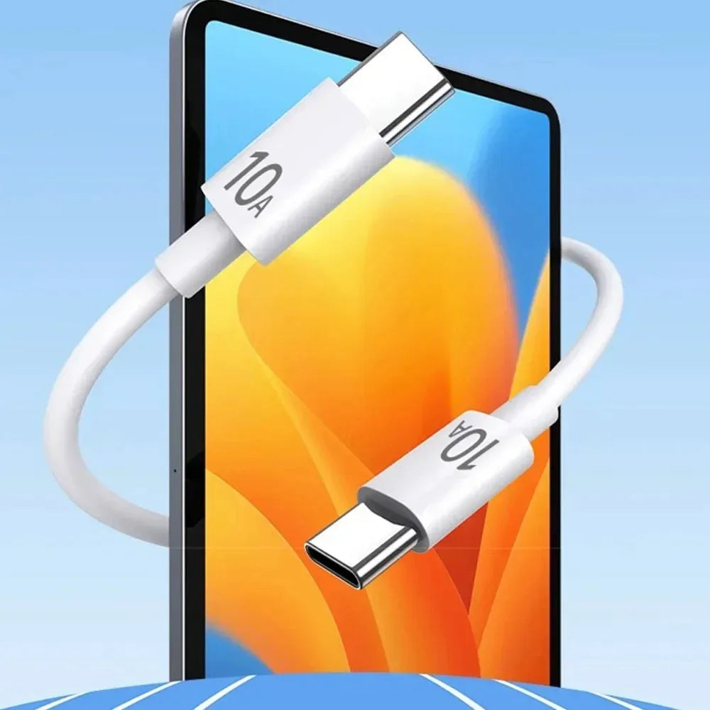 Type-C 120W 10A Quick Charging Cable for Samsung Xiaomi Huawei USB C Mobile Phone Data Cord Super Fast Charge Data Cable 0.25-3M