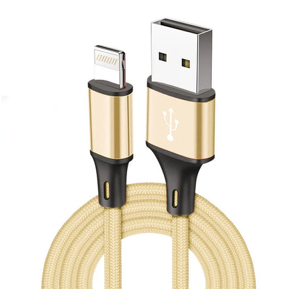 3A USB Cable For iPhone 14 13 12 11 Pro Max X XR 6s 7 8 Plus 2m 3m Lead Mobile Phone Fast Charging Cord Data Charger Wire