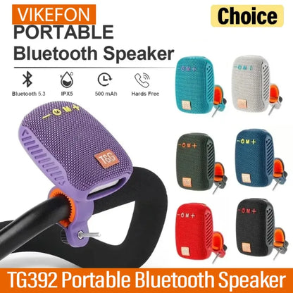 Outdoor Bicycle TG392 Portable Bluetooth Speaker TWS Wireless Mini Bass FM Radio Soundbar Boombox Riding Music Play Loudspeaker