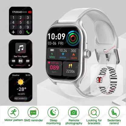 New Smart Watch 2.01 Inch HD Display Answer Make Call Message Preview Sport Modes DIY Dial Weather Forecast For Men Women