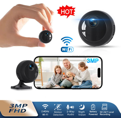2.4GHz Wi-Fi mini security camera, 1080p HD night vision baby monitor, pet camera with mobile app, motion detection