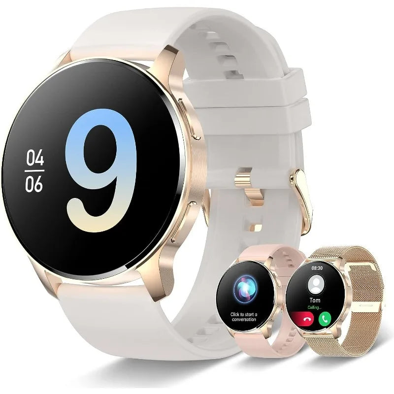 Women's Smartwatch – 1.32" HD Display, Call Answer/Dial, Waterproof Fitness Tracker for Android &amp; iOS