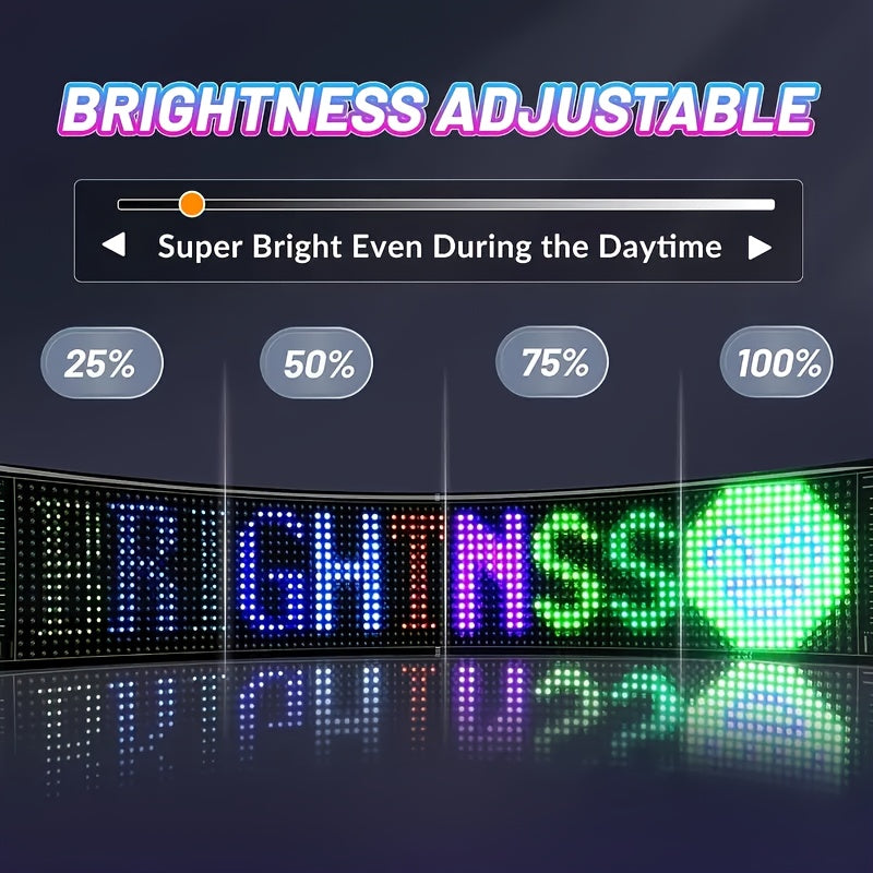 [Flexible LED Matrix Panel] LED Matrix Panel Sign with USB Power, App Control & Remote | Flexible, DIY Programmable Lighting for Stores, Hotels, Holidays | Easy Installation, Durable Design, Dimmable Graphite RGB Display, Hol