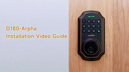 Arpha Smart Keyless Entry Door Lock - 100 Code Anti-Peek Combination, Auto Lock/Unlock, Easy Installation, Black & Orange, Low Battery Alarm, for Secure Home Access, Anti-Peeking, Smart Door Lock, One Touch Lock, Strong and H