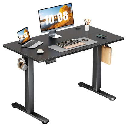 Adjustable Height Standing Desk -40/48/55/63 Inches Electric Sit Stand Up Desk with Ergonomic Design for Home Office, Cafes, Catering, Event Holding, 4 Colors, Gaming Desk Workstation Lift Rising Desk