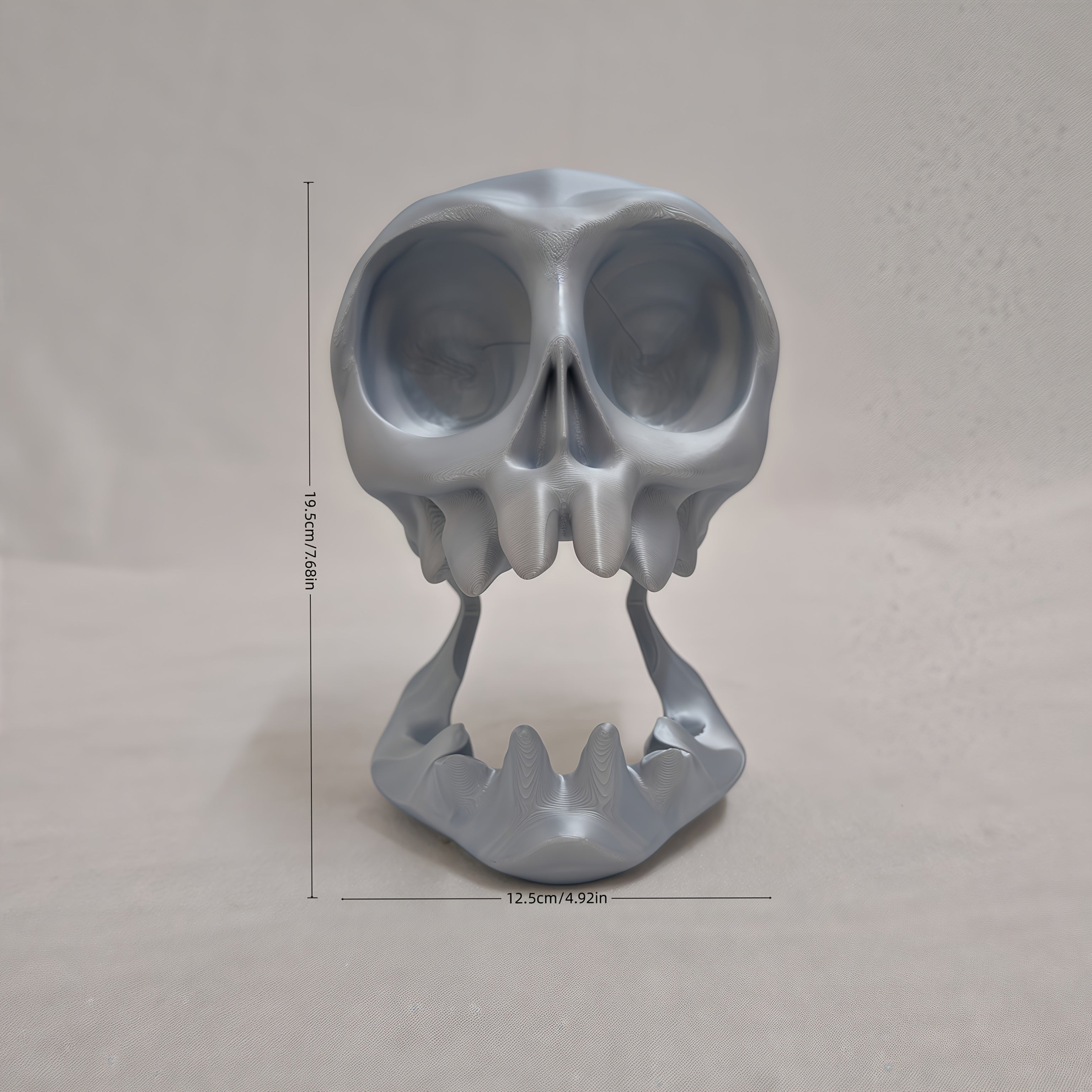 PS5 PS4 "2025 Esports Desktop Organizer! Skull Head PS5 PS4 Headset Controller Stand Dual-Slot | Gaming Room Audio-Visual Sync Portable Wall Mount