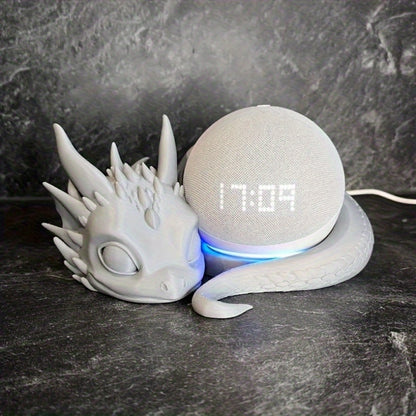 Echo Dot Holder Stand - Compatible with Echo Dot 5th/4th Gen, Stable Base & Adjustable fit, Cute Desk Decor in Black/White/ - Durable Amazon smart speaker accessory, Home Gadget Support, Playful Design, Wellcrafted Design, Ga